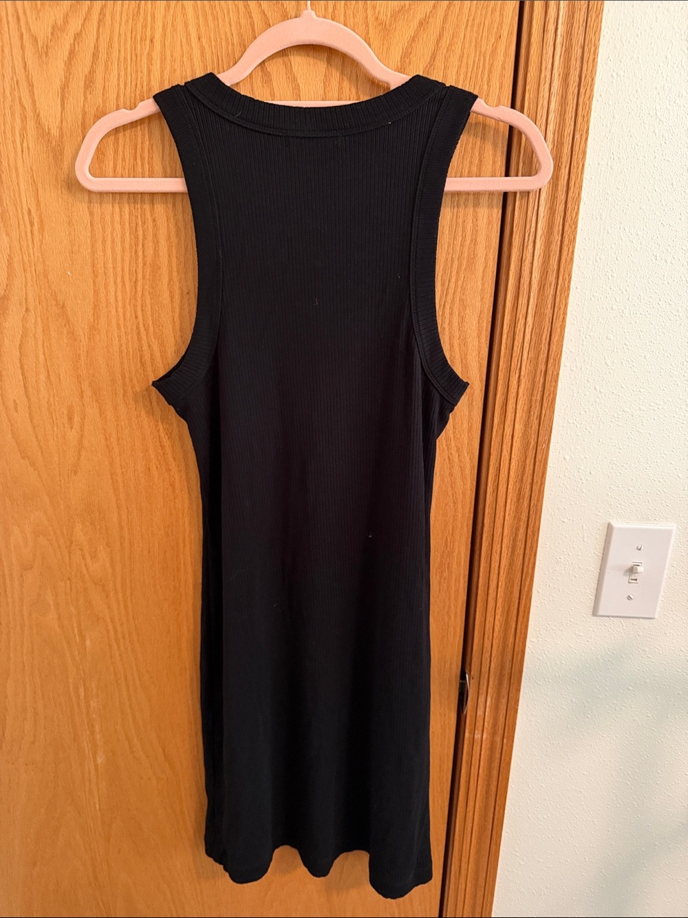Z Supply Black Ribbed Tank Midi Dress - Picture 3 of 3
